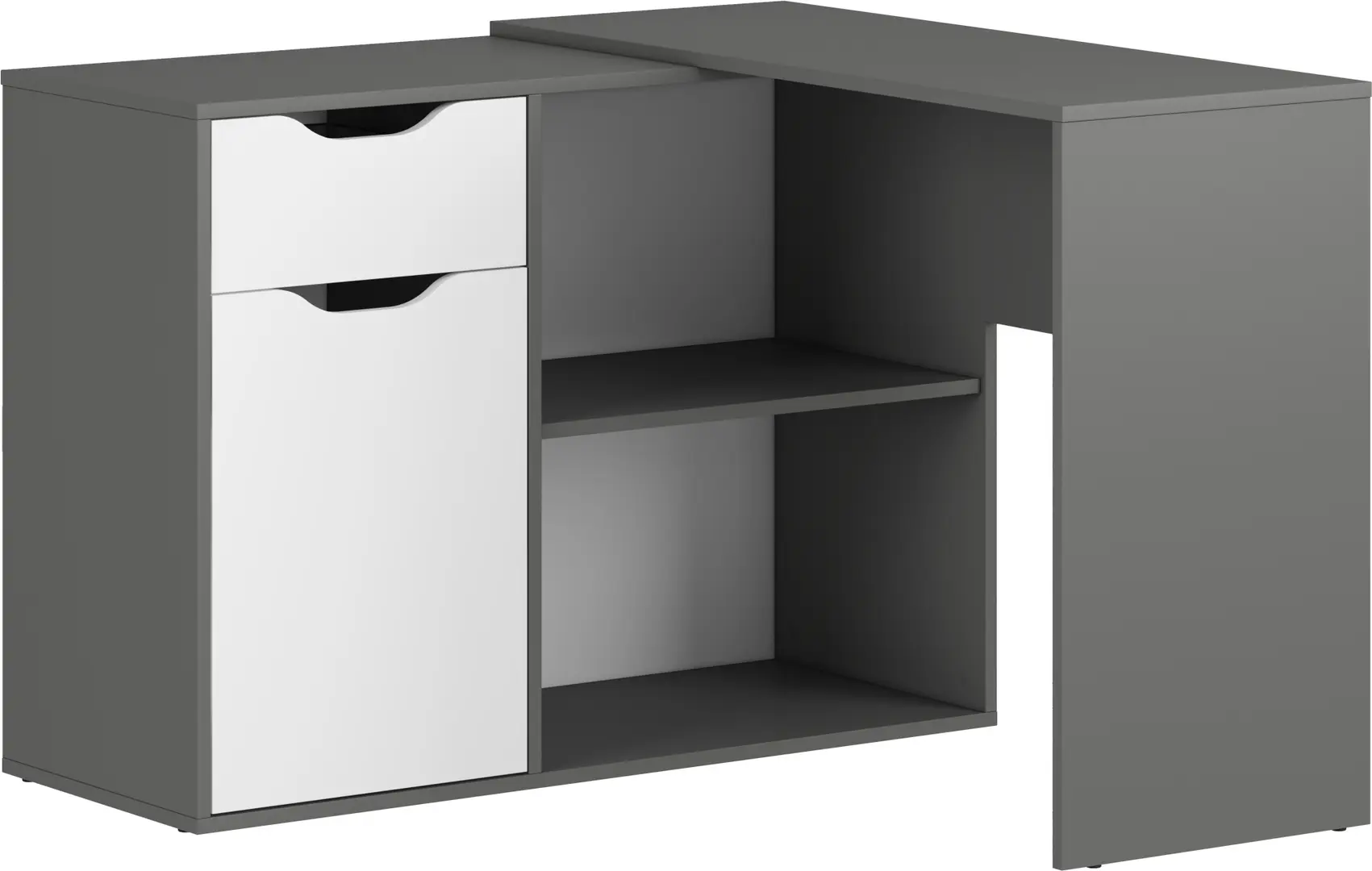 Письменный стол Magnusplus Spacy 2 (Graphite/White)