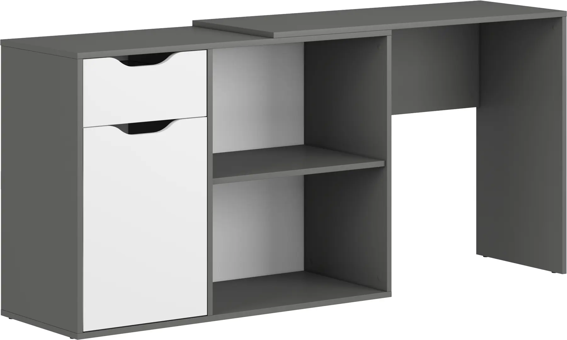 Письменный стол Magnusplus Spacy 2 (Graphite/White)