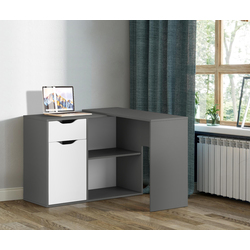 Masa de birou Magnusplus Spacy 2 (Graphite/White)