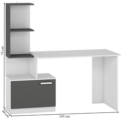 Masa de birou Magnusplus Table 1 (Graphite/White) Thumb