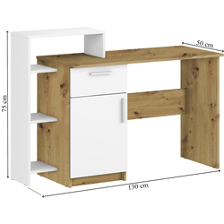 Masa de birou Magnusplus Table 12 (Artisan Oak/White) Thumb