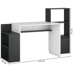 Masa de birou Magnusplus Table 2 (Graphite/White) Thumb