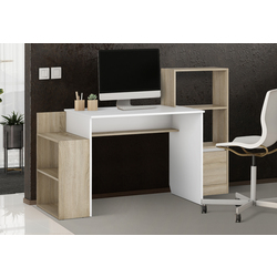 Masa de birou Magnusplus Table 2 (Sonoma Oak/White)