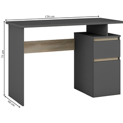 Письменный стол Magnusplus Table 4 1.2 (Graphite/Sonoma Oak) Thumb