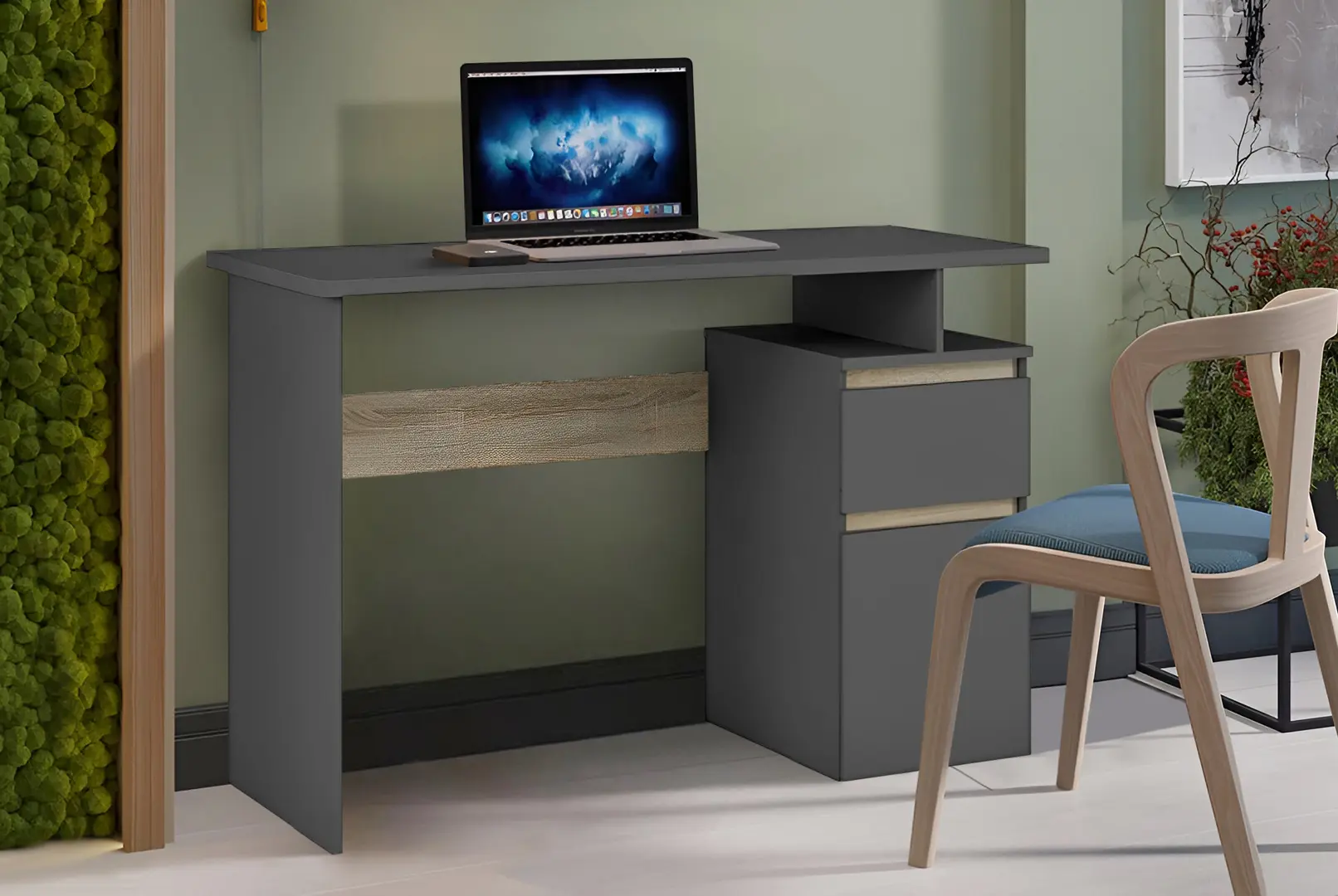 Письменный стол Magnusplus Table 4 1.2 (Graphite/Sonoma Oak)