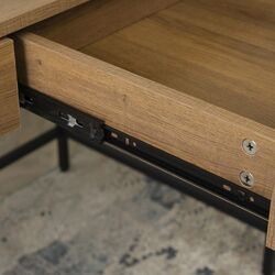 Письменный стол Mebel Elite Ally 60x123 (Walnut/Black) Thumb