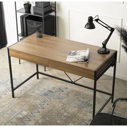 Письменный стол Mebel Elite Ally 60x123 (Walnut/Black) Thumb