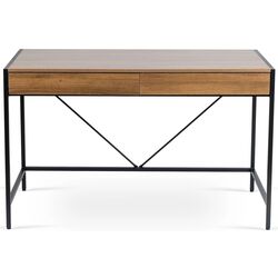 Письменный стол Mebel Elite Ally 60x123 (Walnut/Black) Thumb