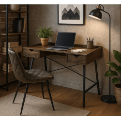 Masa de birou Mebel Elite ICE 133 (Rustic Oak/Black)