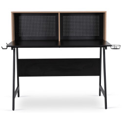 Masa de birou Mebel Elite ICE 138.5 (Black/Sonoma Oak) Thumb