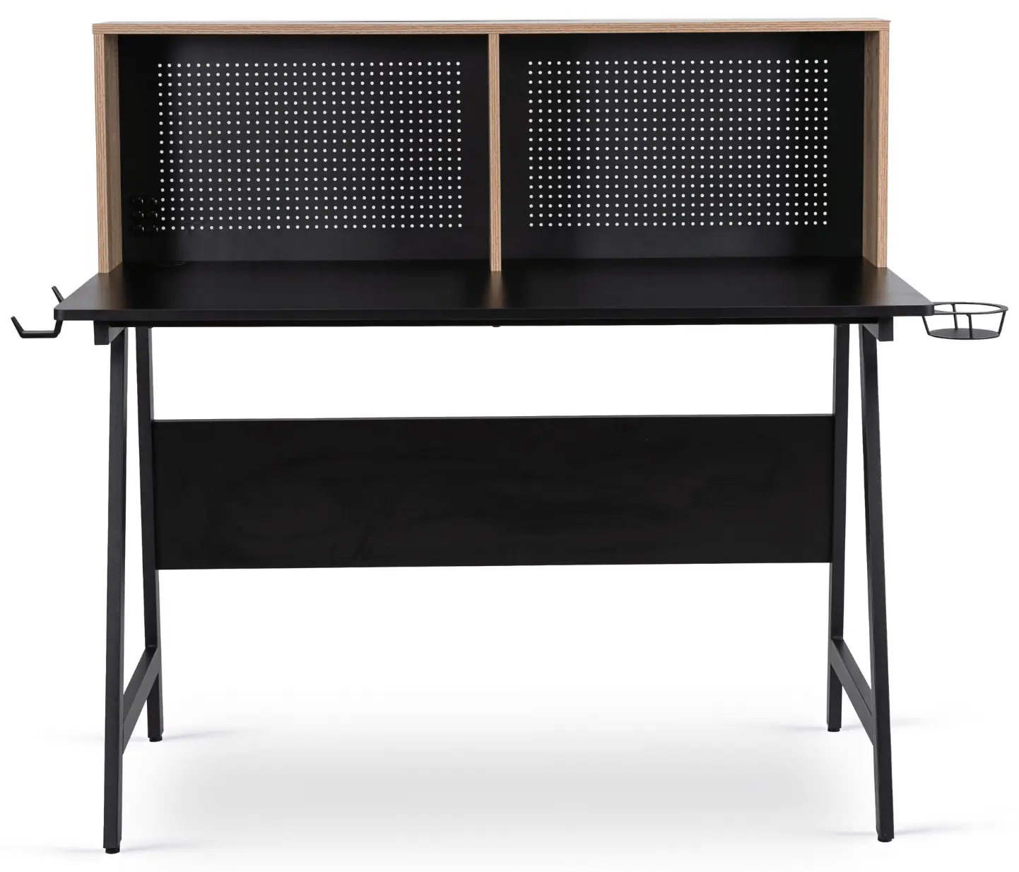 Masa de birou Mebel Elite ICE 138.5 (Black/Sonoma Oak)