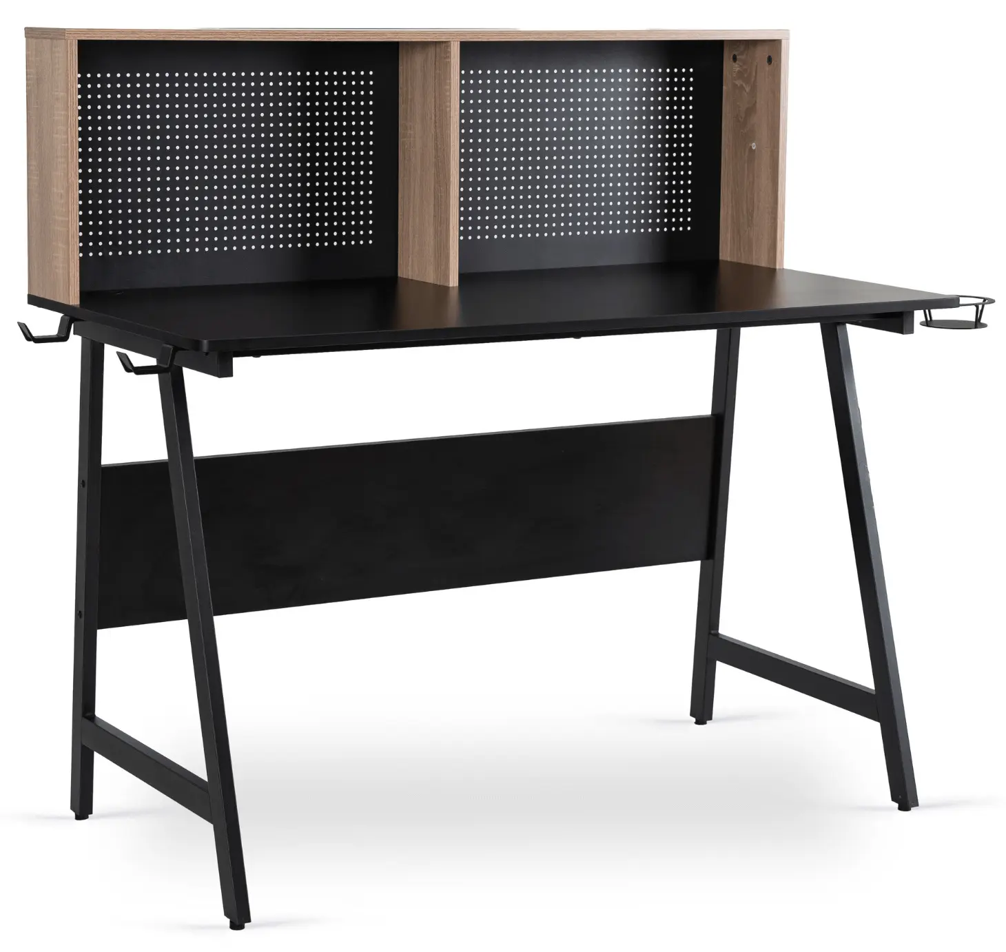 Masa de birou Mebel Elite ICE 138.5 (Black/Sonoma Oak)