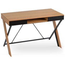 Masa pentru birou Mebel Elite Rea 60x120 (Craft Oak Golden/Black) Thumb