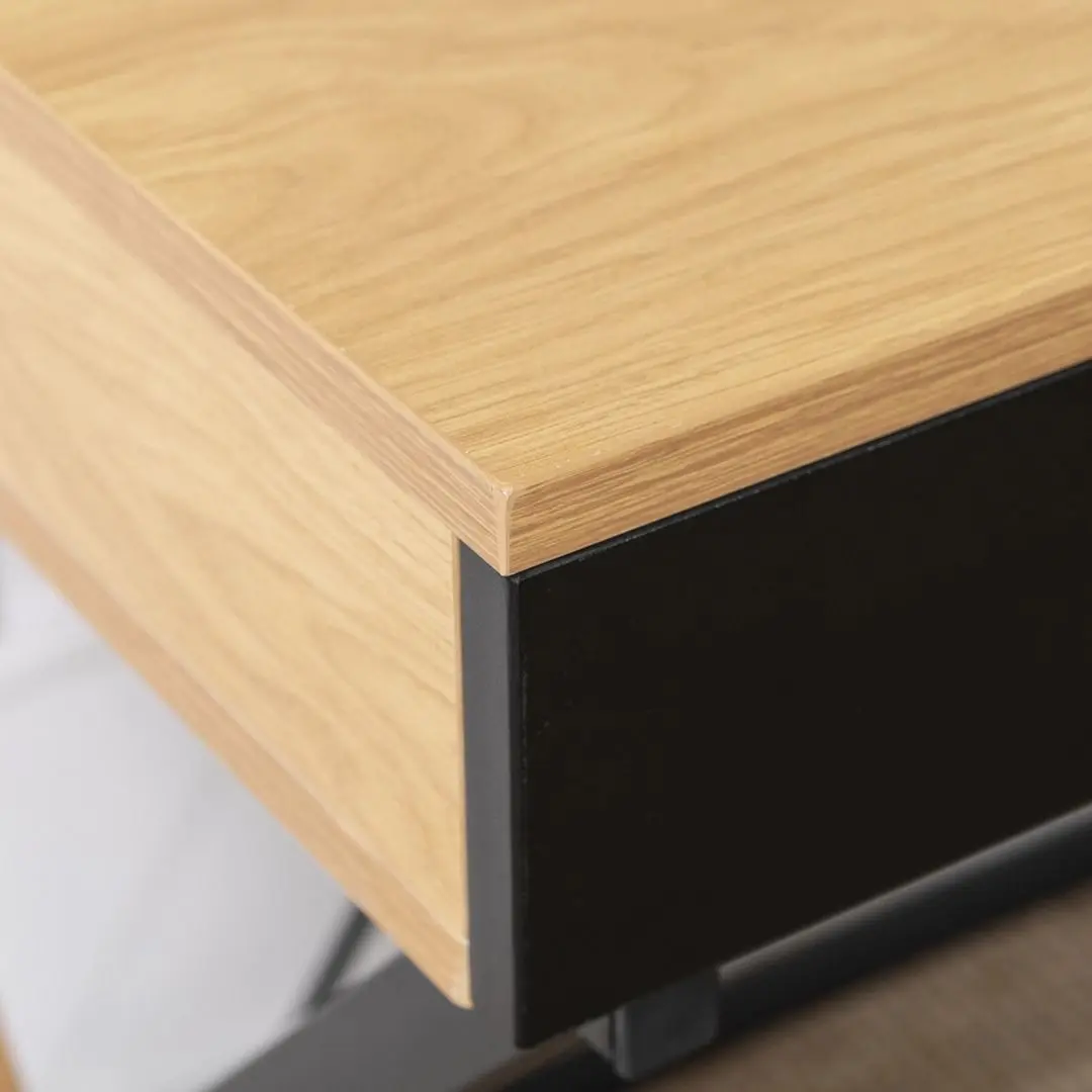 Masa pentru birou Mebel Elite Rea 60x120 (Craft Oak Golden/Black)