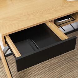 Masa pentru birou Mebel Elite Rea 60x120 (Craft Oak Golden/Black) Thumb