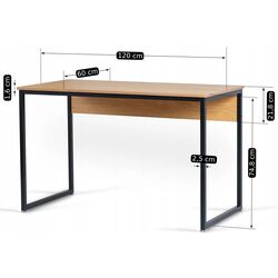 Письменный стол Mebel Elite Ross 60x120 (Craft Oak Golden/Black) Thumb