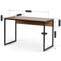 Письменный стол Mebel Elite Ross 60x120 (Rustic Oak/Black) Thumb
