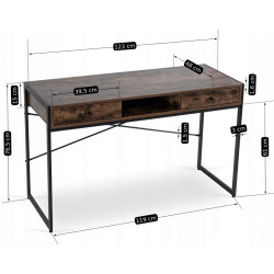 Masa de birou Mebel Elite Step 123 (Brown/Black) Thumb