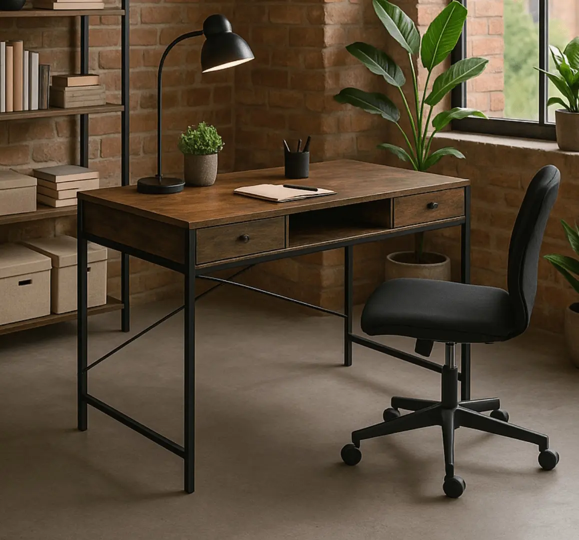 Masa de birou Mebel Elite Step 123 (Brown/Black)