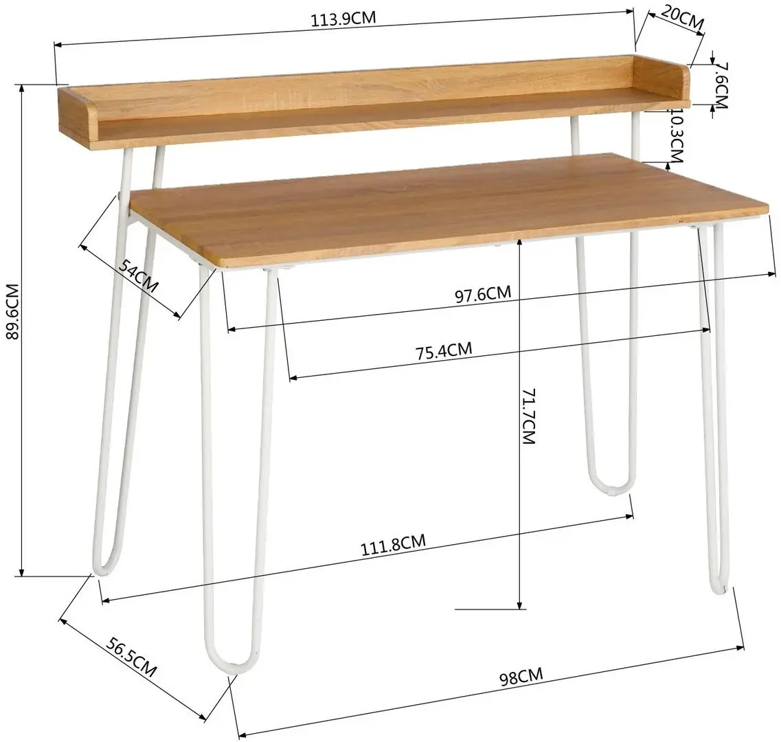 Masa de birou Meubles Cosy Acer (Oak/White)