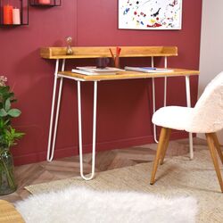 Masa de birou Meubles Cosy Acer (Oak/White) Thumb