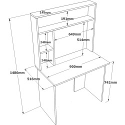 Письменный стол Mirage Design Bremen BR2-AA (Pine/Anthracite) Thumb