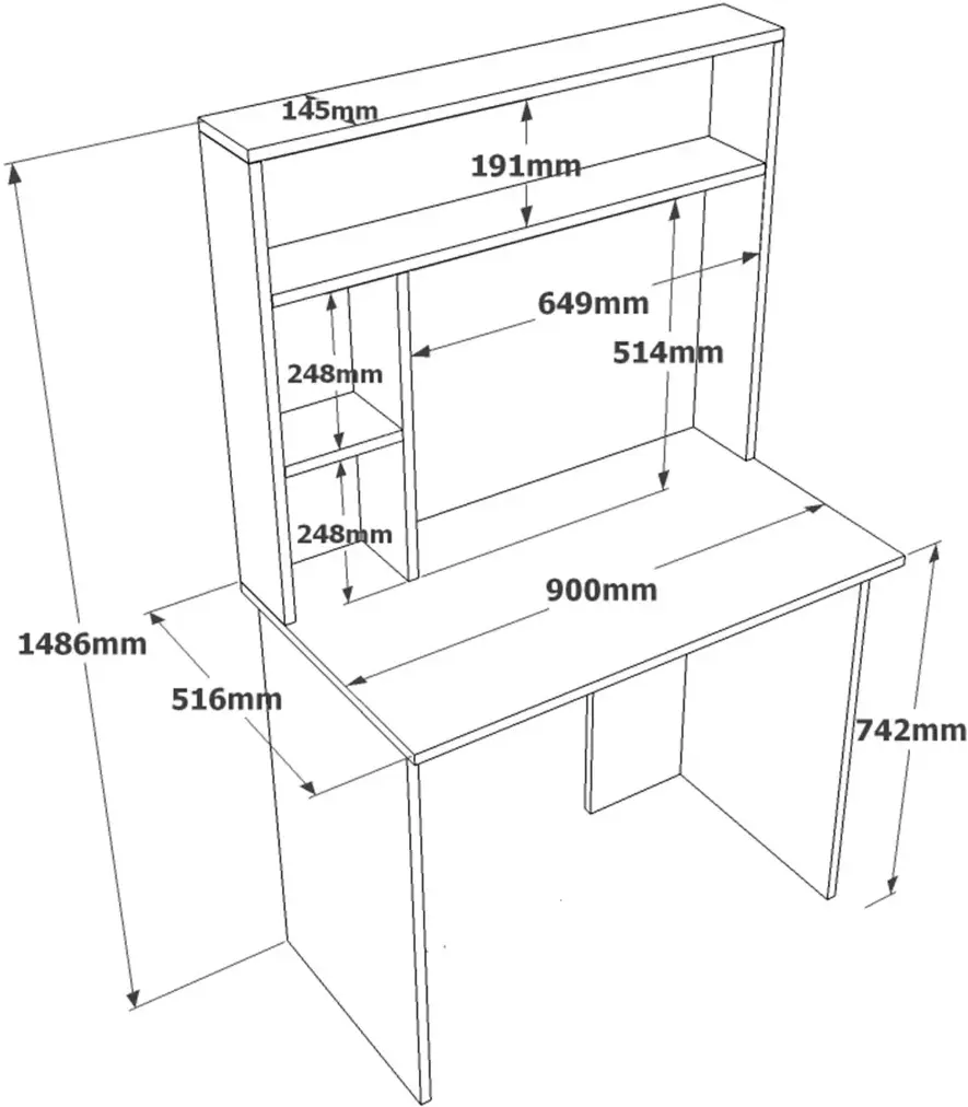 Письменный стол Mirage Design Bremen BR2-AA (Pine/Anthracite)