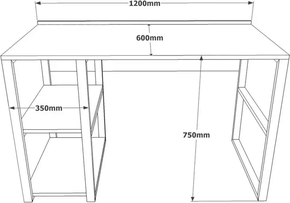 Masa de birou Mirage Design Iron ML8-A (Pine)