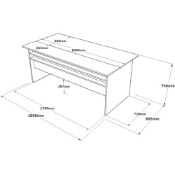 Письменный стол Mirage Design Vista VS1-CGA (Cura/Concrete/Anthracite) Thumb