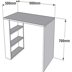 Masa de birou Mirage Meble Cool (Walnut) Thumb