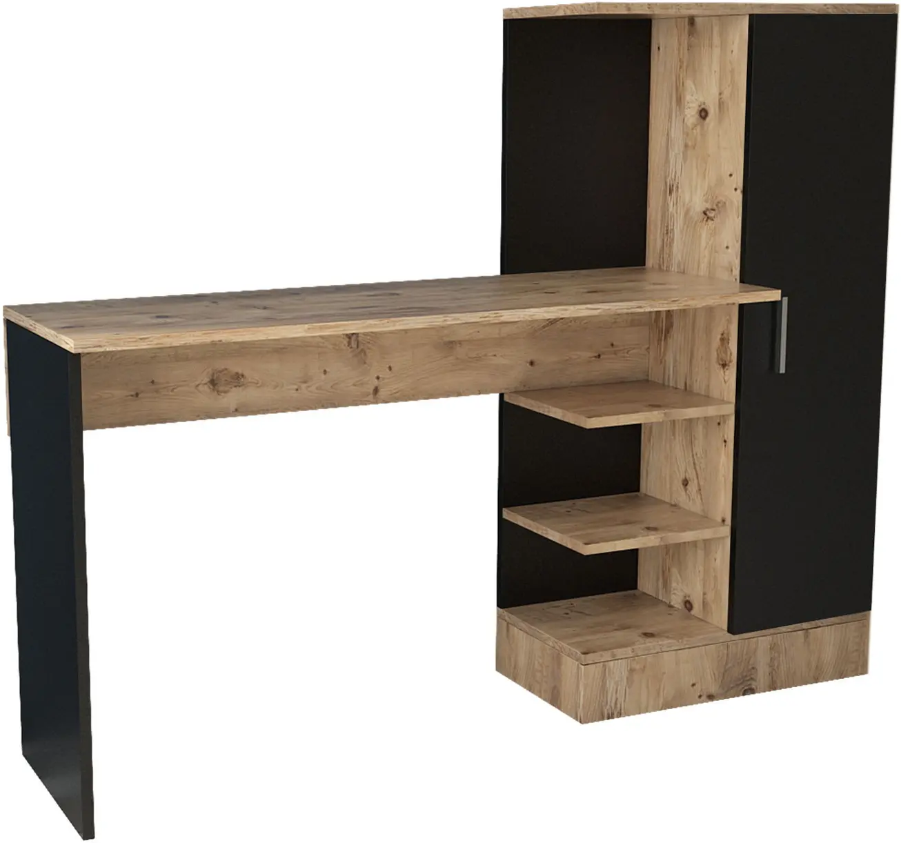 Masa de birou Mirage Meble Ct2-Ab (Atlantic Pine/Black)