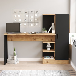 Masa de birou Mirage Meble Ct2-Ab (Atlantic Pine/Black)