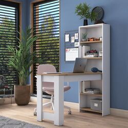 Masa de birou Mirage Meble HA106 (White/Walnut)