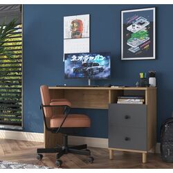 Masa de birou Mirage Meble HA109 (Walnut/Anthracite) Thumb