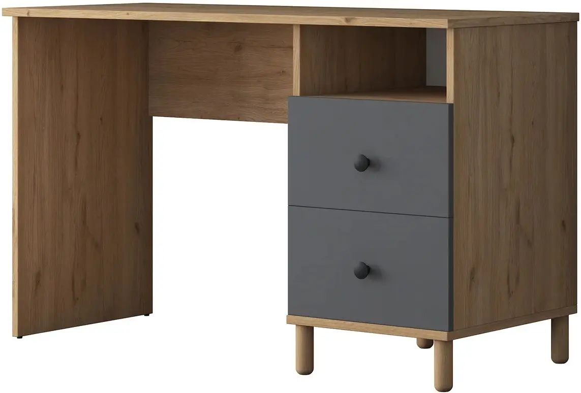 Masa de birou Mirage Meble HA109 (Walnut/Anthracite)