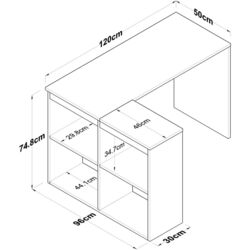 Письменный стол Mirage Meble HA113 (White/Walnut) Thumb