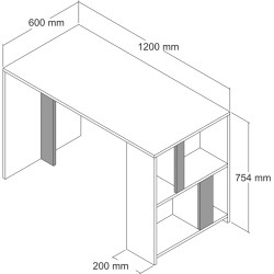 Письменный стол Mirage Meble Lima 120x60 (Walnut/Anthracite) Thumb