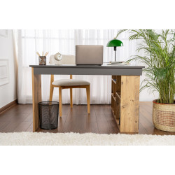 Masa pentru birou Mirage Meble Vesper (Anthracite/Atlantic Pine) Thumb