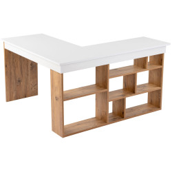 Masa pentru birou Mirage Meble Vesper (White/Atlantic Pine) Thumb