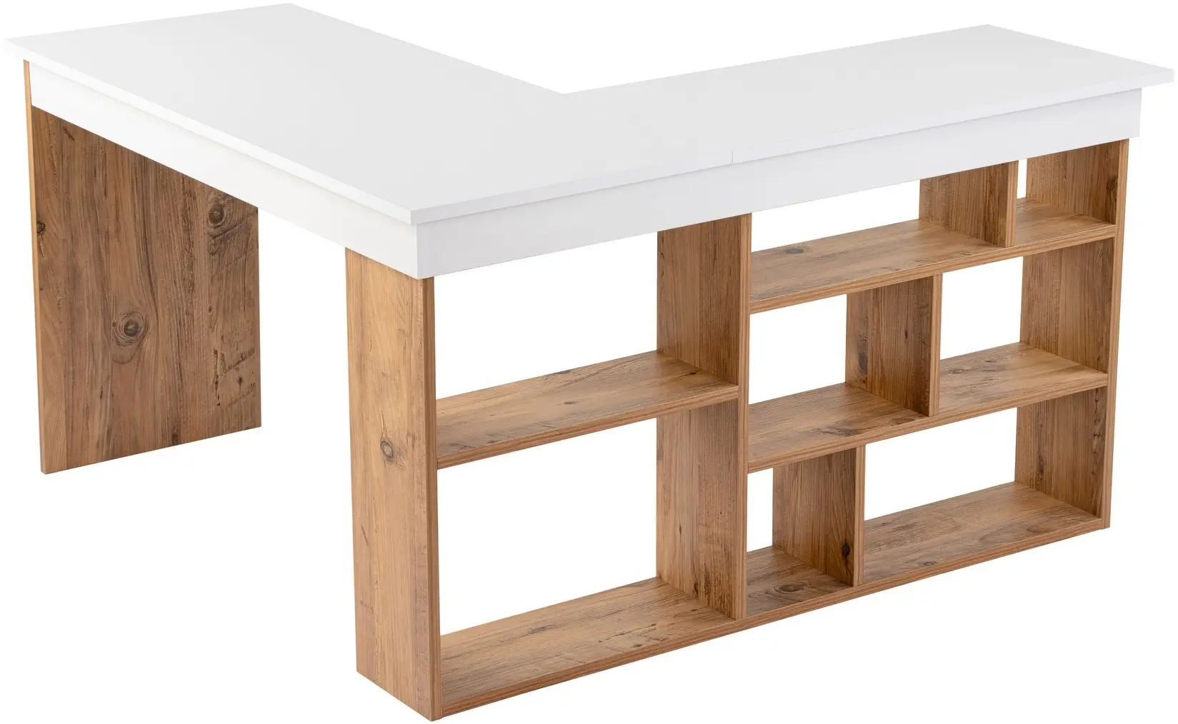 Masa pentru birou Mirage Meble Vesper (White/Atlantic Pine)