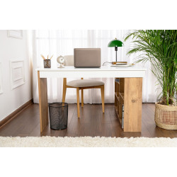 Masa pentru birou Mirage Meble Vesper (White/Atlantic Pine) Thumb