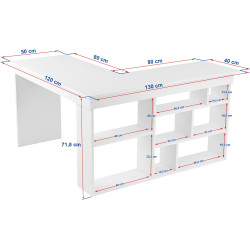 Masa pentru birou Mirage Meble Vesper (White/Atlantic Pine) Thumb