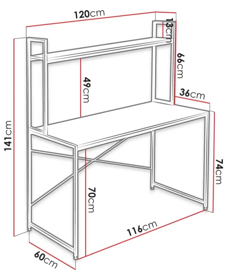 Masa de birou Mirjan24 Archie 62/Muz 62 (Vintage)