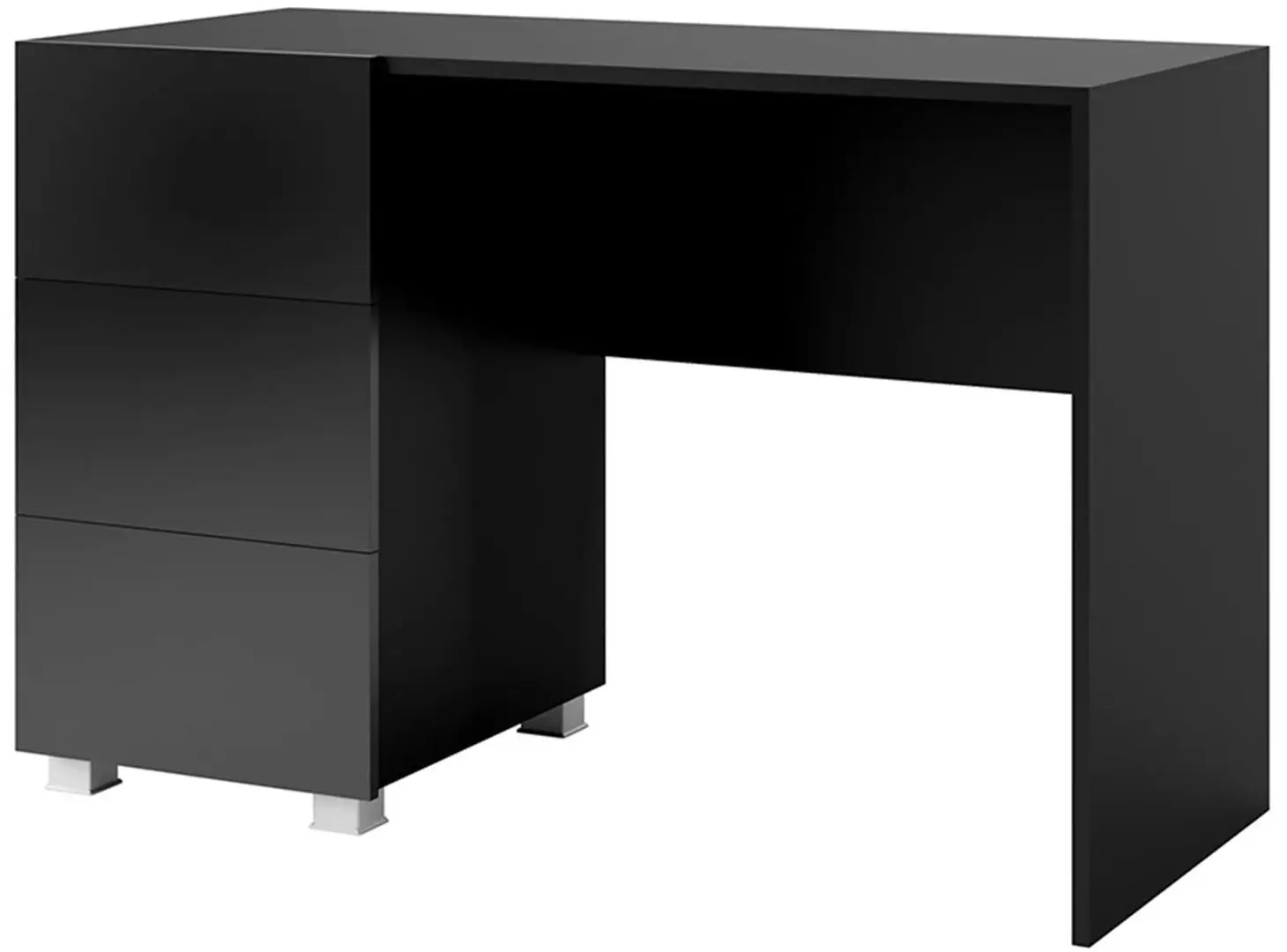 Masa de birou Mirjan24 Bralani/Calabrini C8 (Black/Black Gloss)