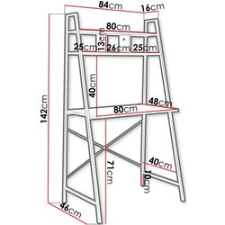 Masa de birou Mirjan24 Carlo/Runoya 84x48 (Black) Thumb