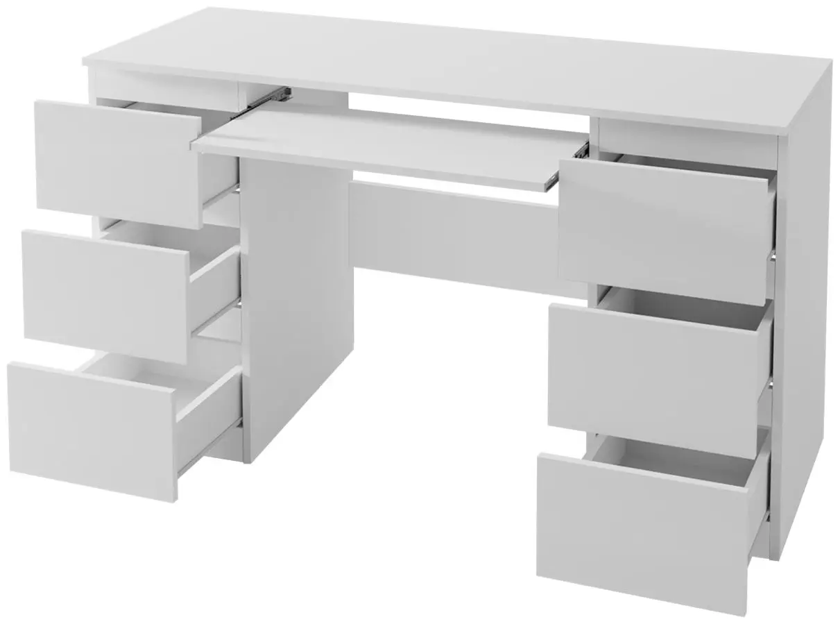 Компьютерный стол Mirjan24 Grace/Kuba (White/White Gloss) - 2