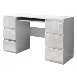 Masa pentru calculator Mirjan24 Grace/Kuba (White/White Gloss)