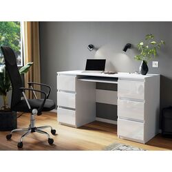 Компьютерный стол Mirjan24 Grace/Kuba (White/White Gloss) Thumb