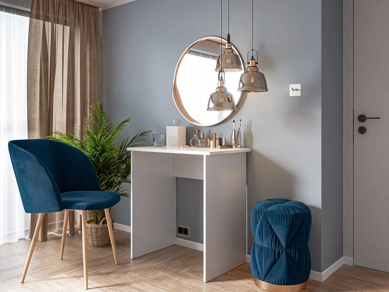 Masa de birou Mirjan24 Judy/Jan (White) - 2