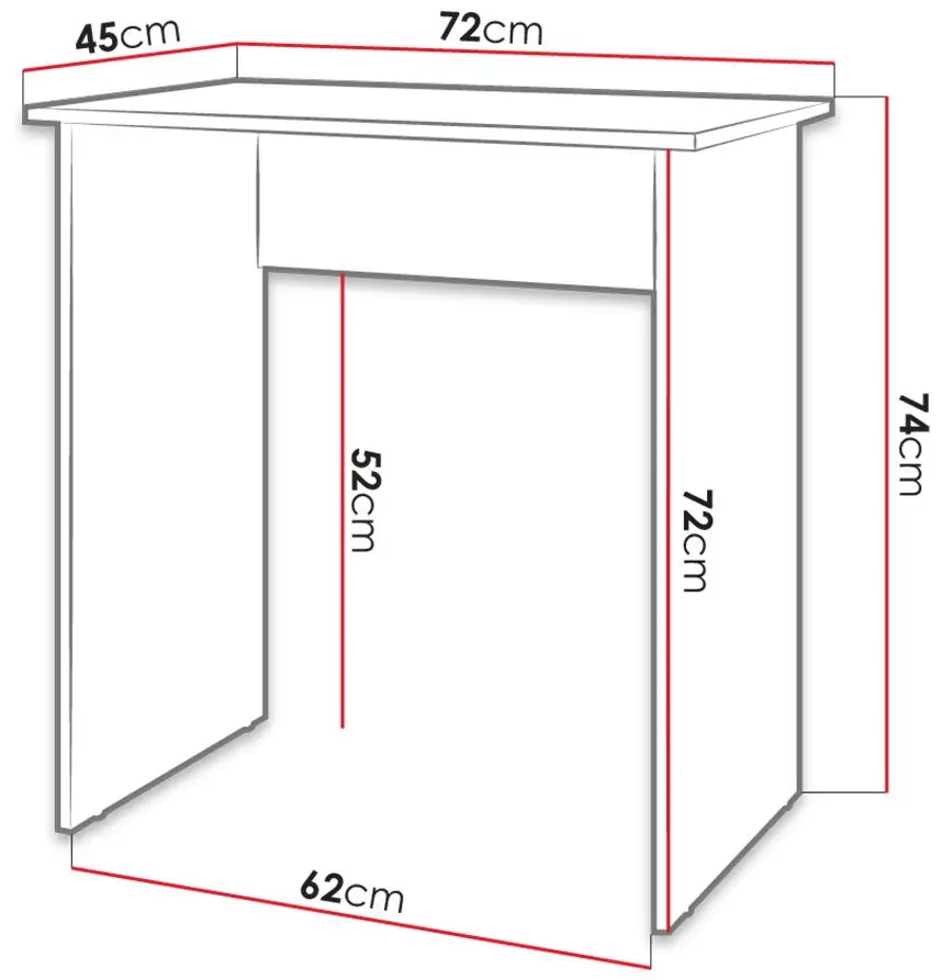 Masa de birou Mirjan24 Judy/Jan (White) - 5